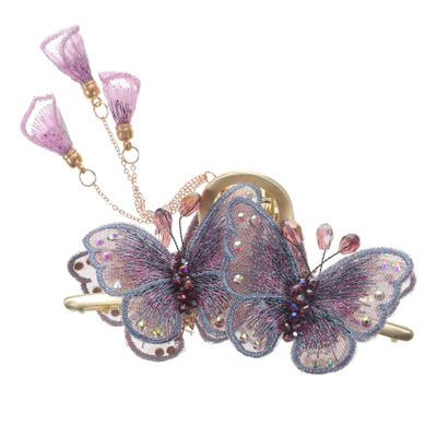 Purple Alloy Butterfly Hair Clip