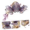 Purple Alloy Butterfly Hair Clip view 3
