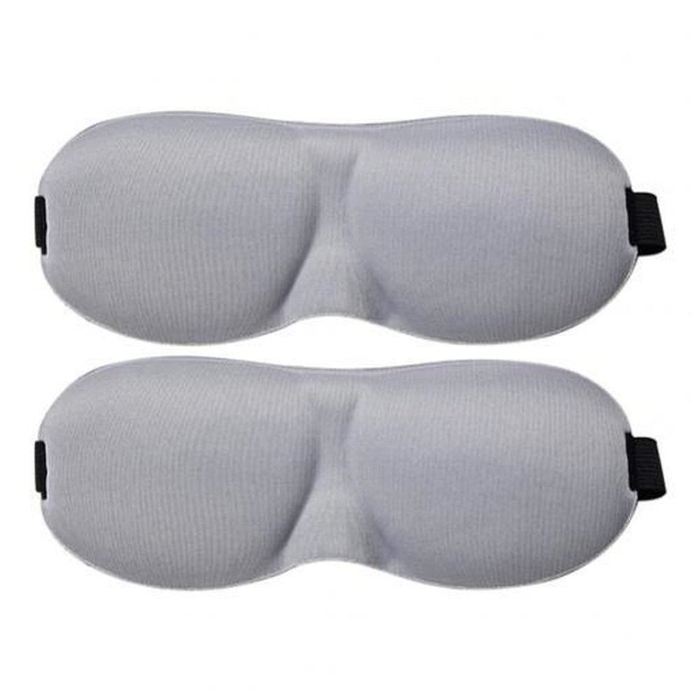 2-Pack Unisex Breathable Sleep Eye Masks, Gray
