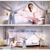 Bed Canopy, Freestanding Mosquito Net, Courtyard-Style Lace Tent with Sturdy Stand, Easy to Assemble and Disassemble (Size: 120 x 200 x 200 cm) view 3