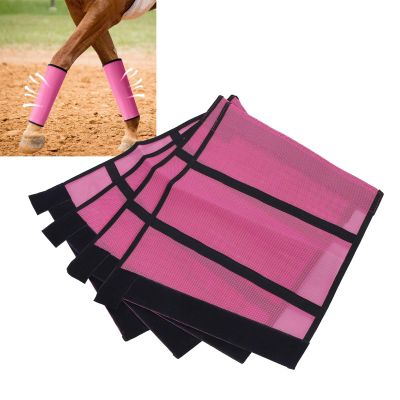 Fly Leg Wraps for Horses, 4-Piece Set, Breathable Mesh Leg Covers