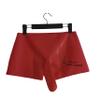 AZRLZP Sexy Men's Latex Boxer Shorts with Condom-Style Rubber Underwear view 2