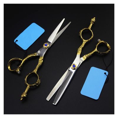 6" Crown Hairdressing Scissors Set with Hair and Thinning Scissors