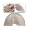Wavy Wig Hair Topper for Women 6–18 in, Center Part, Human Hair Topper, 10 x 12 cm Silk Base with 4 Clips, Smooth Hair Loss Wig Grip (Size: 14 in, C view 1