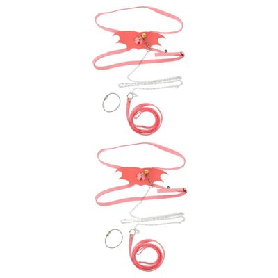 INOOMP 2-Piece Lizard Leash Set with Adjustable Harness