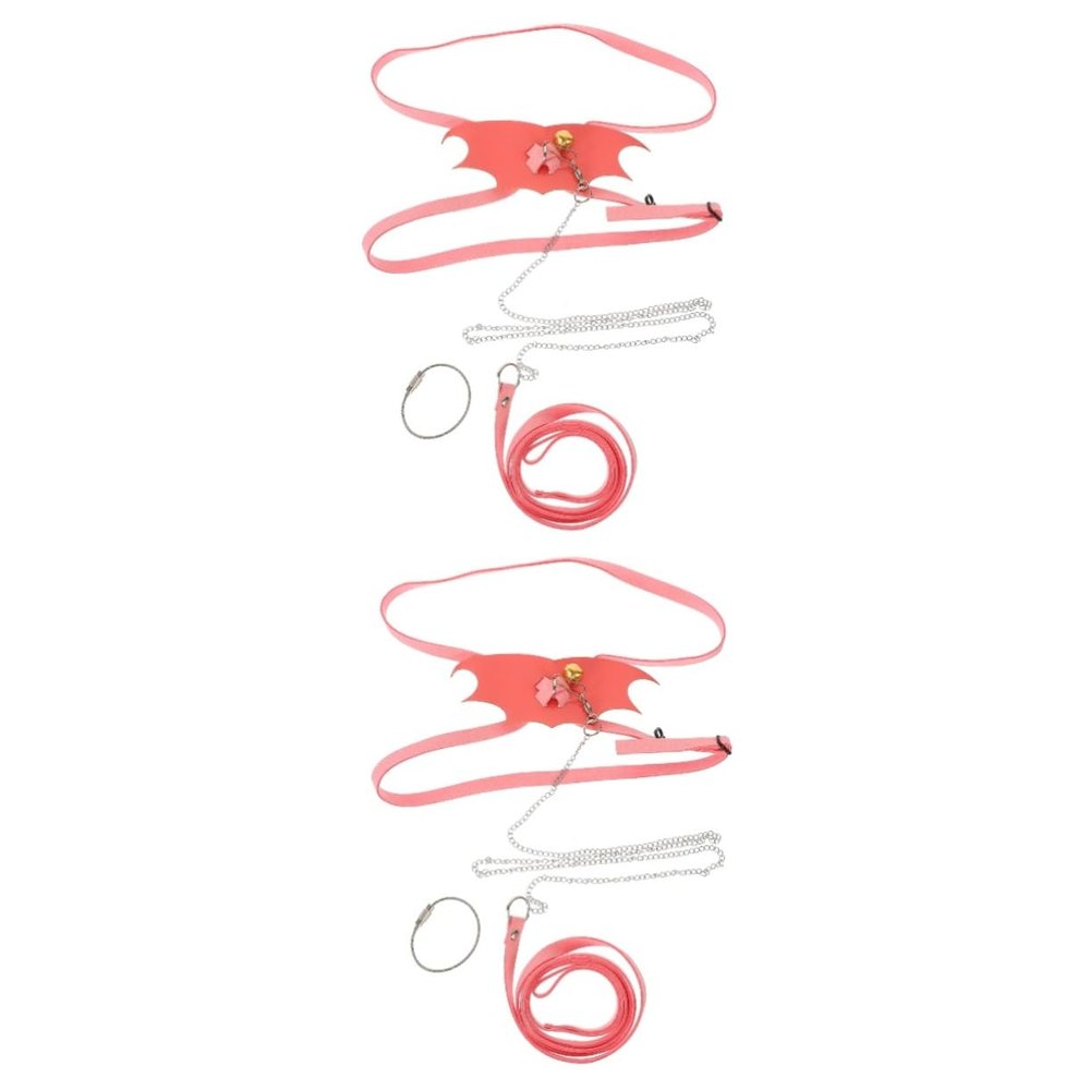 INOOMP 2-Piece Lizard Leash Set with Adjustable Harness