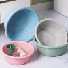 HOHXFYP Round Plastic Wash Basins, 3-Pack, Thickened Blue, 12-Inch Lightweight Shallow Basins for Home, Dorms, and Promotional Gifts view 3