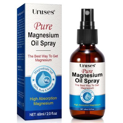 Magnesium Oil Spray, 100% Natural Ultra-Pure Magnesium Oil for Body & Feet, 60 mL