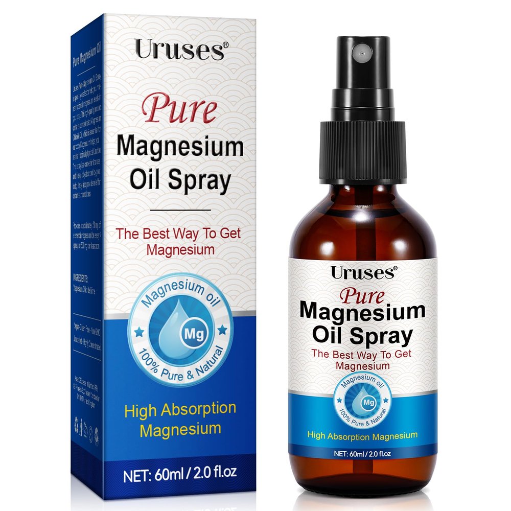 Magnesium Oil Spray, 100% Natural Ultra-Pure Magnesium Oil for Body & Feet, 60 mL