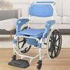 Shower Commode Wheelchair with 22-Inch Wheels, Padded Seat view 3