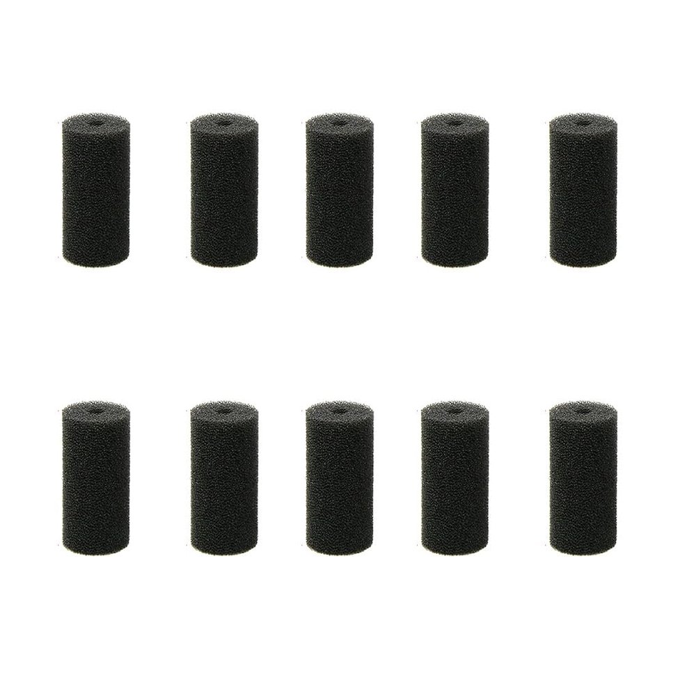 Paowsietiviity Cotton Aquarium Filter Sponge, Portable Replacement, Round, Straight, Removable, 10 pcs, L