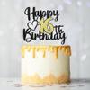 Sumerk 1-Piece 16th Birthday Cake Topper, Black and Gold view 4