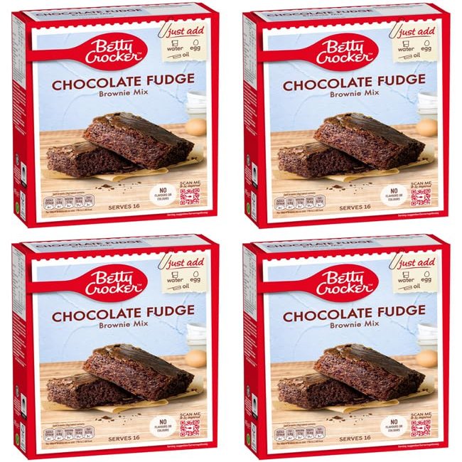 Chocolate Fudge Brownie Mix, 4 x 415 g