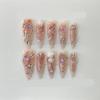 Handmade Snake-Design Press-On Nails, Ballet Style, Long, Color 4, Size M view 1