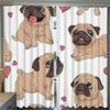 MEVASA Pug Puppy 3D Blackout Curtains, 2-Piece Set, Dog Design, Microfiber, 55 x 63 in view 2