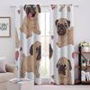 MEVASA Pug Puppy 3D Blackout Curtains, 2-Piece Set, Dog Design, Microfiber, 55 x 63 in view 3