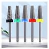 Aqxyedc 10-Piece Set, 6.00 mm 5-in-1 Cross-Cut Carbide Nail Drill Bits for Removing Acrylic, Gel and Polish view 2