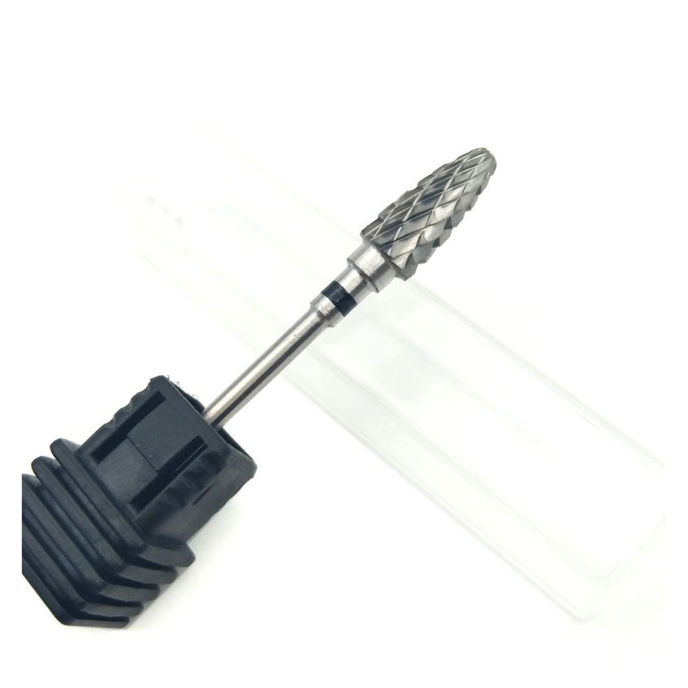 Aqxyedc 3/32" Carbide Nail Drill Bit, Rotary Manicure Bit, XC Black