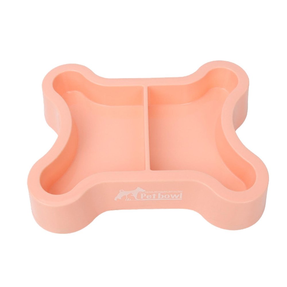 Double Cat Bowl, Bone-Shaped Pet Bowl
