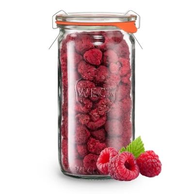 Organic Raspberries, 30 g — 100% Organic Freeze-Dried Fruit in a Sealed Weck Jar — No Added Sugar — BerriesPolska