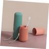 FRCOLOR 2-Piece Toothbrush Storage Box with Holder, Durable PP, Portable for Travel and Camping view 4