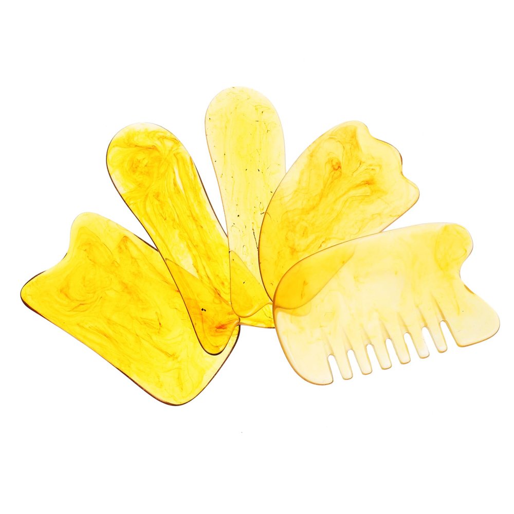 PLAFOPE 5-Piece Gua Sha Massage Tool Set for Neck and Shoulders
