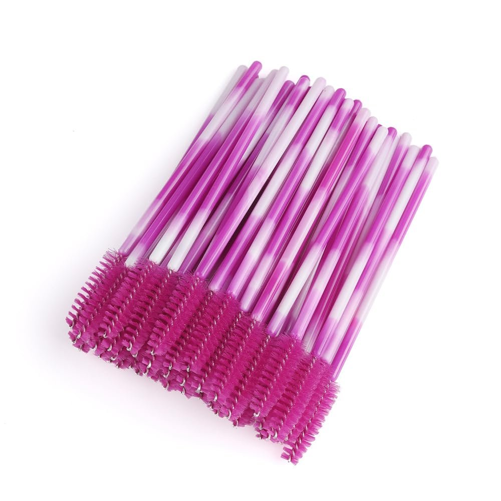 50-Piece Disposable Eyelash Brushes with Gradient Handles