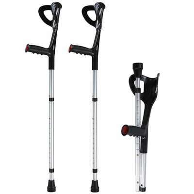 KANBUN Foldable Forearm Crutches for Adults, Lightweight Aluminum, Height-Adjustable, Ergonomic Wrist Comfort, Warm Life