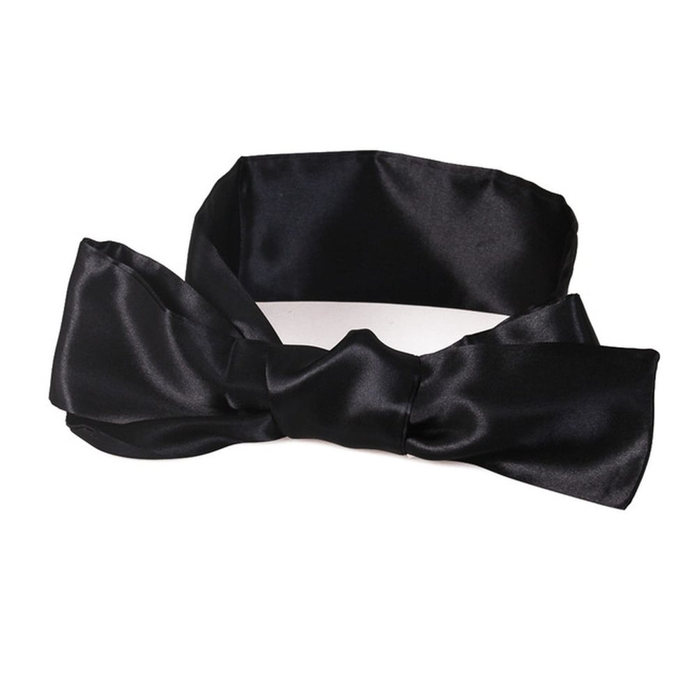 Satin Sleep Mask with Adjustable Eye Band, Black
