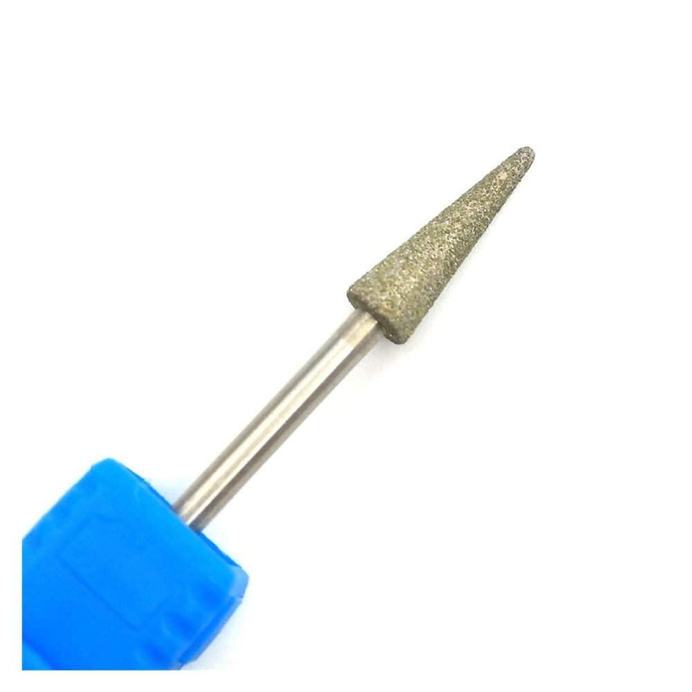 Aqxyedc 3/32" Conical Diamond Nail Drill Bit, Rotary Burr Manicure Cutter, Nail Drill Accessory, D-3 Wanglan