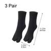 Muteitt 3 Pairs Tabi Split-Toe Socks, Unisex, Solid Color view 2
