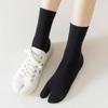 Muteitt 3 Pairs Tabi Split-Toe Socks, Unisex, Solid Color view 4