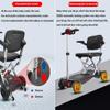 HZWJD Motorized 4-Wheel Mobility Scooter for Seniors, 125 kg Capacity, Red view 3