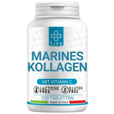 Marine Collagen 2,400 mg with Vitamin C, PiLife, 200 Tablets