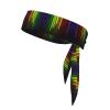Rainbow Neon Printed Sport Headbands for Men and Women view 1