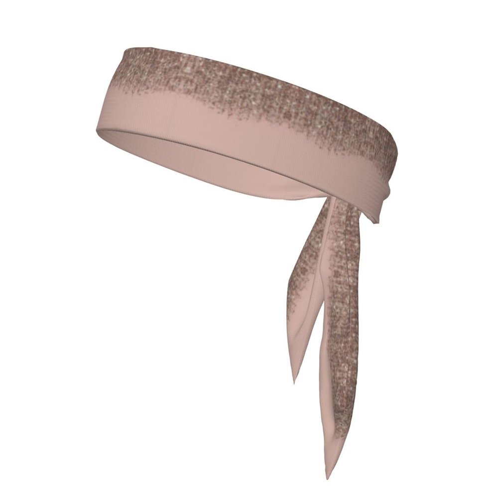 Blush Pink Rose Gold Printed Sports Headbands