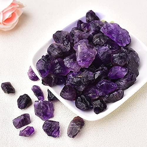 Natural Raw Crystal Stones, Amethyst and Rose Quartz, Dreamy Purple, 100 g