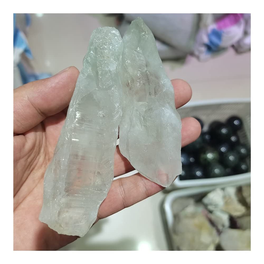 Natural Green Spine Crystal Specimen, Raw Stone Point, Home Decor, 1 Piece, 80–120 g