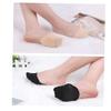 Non-Slip Forefoot Pads, 2 Pairs, Cotton and Silicone, Women's, Black view 2