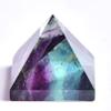 AUOQKQUT Natural Fluorite Quartz Crystal Pyramid, Yellow Urine, 1 Piece view 3