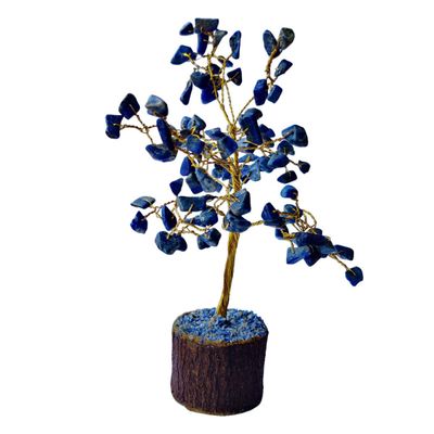 Crystal Vastu Evil Eye Wall Hanging with Blue and White Thread, Lapis, 100 Beads