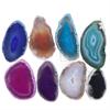 AUOQKQUT Natural Magic 5-Piece Natural Polished Agate Crystal Discs and Quartz Pendant, Irregular, 35 cm Home Decor view 2