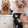 Handmade Dog Hair Clips, Double Butterfly, 10 Pieces view 1