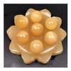 IDGTTLDF Natural Topaz Lotus Seven-Star Array Creative Textured Topaz Ball for Home Decor view 1