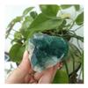 ICXLPMC Natural Green Fluorite Crystal Rough Natural Stone Specimen Cluster, 300–350 g view 4