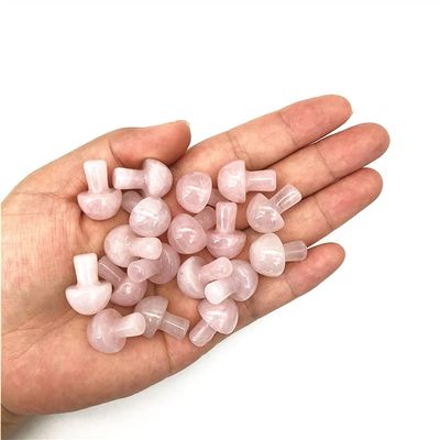 ICXLPMC Mini Natural Lapis Lazuli, Rhodonite and Amethyst Mushroom Quartz Crystal, Hand-Polished Decoration, Pink Crystal, One Size
