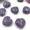 IDGTTLDF Natural Amethyst Love Heart Palm Stone Quartz Crystal, Polished Gemstone, 1 Pc. view 1