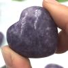 IDGTTLDF Natural Amethyst Love Heart Palm Stone Quartz Crystal, Polished Gemstone, 1 Pc. view 2