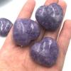 IDGTTLDF Natural Amethyst Love Heart Palm Stone Quartz Crystal, Polished Gemstone, 1 Pc. view 3