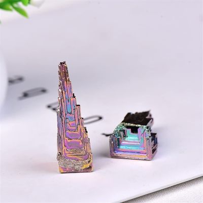 Home Collection Raw Natural Crystal, Quartz Pyramid and Bismuth Ore